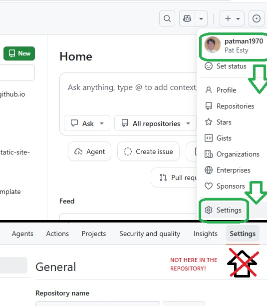 GIT Repo - Settings