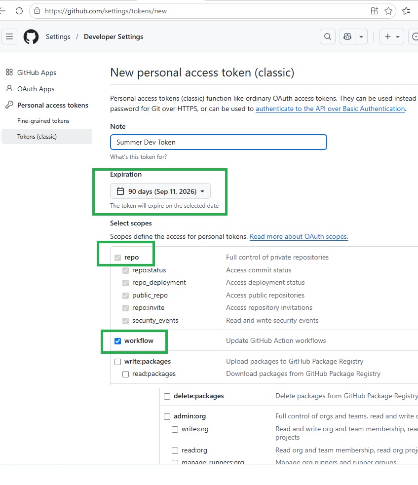 GIT Repo - Settings Part 3