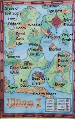 Ultima I - Southwest corner map