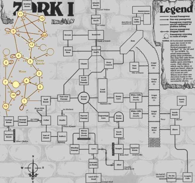 Zork - Under the house and into a maze