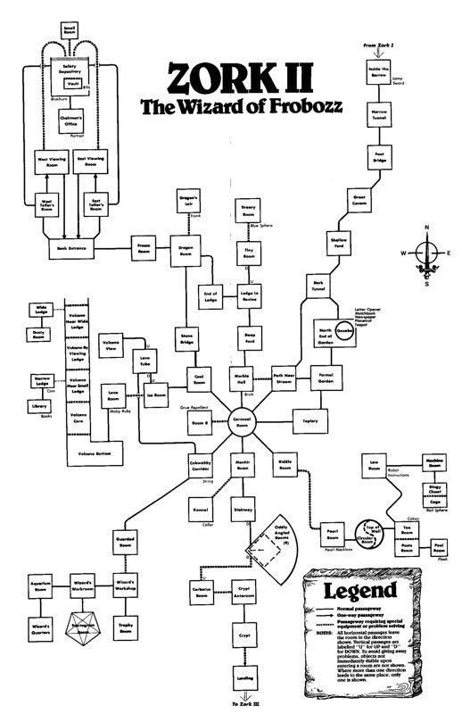 Zork II map - Wizard of Frobozz
