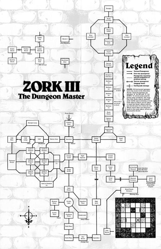 Zork III map - The Dungeon Master
